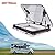RV Caravan Motorhome LED Skylight, RV Window Hatch with LED Light Top Roof Vent with Sunshade - 27.6x19.7 Inch Hole Size