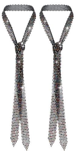 Corbata de diamantes de imitación para mujer accesorio elegante de fiesta