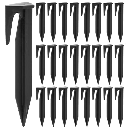 100 Pcs Piquetas de Fijación para Cables Delimitadores del Robot Cortacésped,Piquetas de Tierra para Robot cortacésped,Clavos Soporte para Cables para Cortacésped, Compatible con Gardena, Worx, Bosch