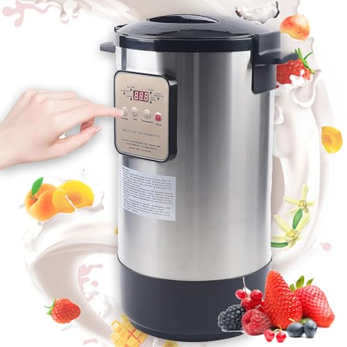 UioQrintan Yogurtera Comercial, máquina automática de 12 l, Control de Temperatura y Tiempo Ajustables, fermentación de Acero Inoxidable para Yogur, Yogur Griego, Pan, natto y Vino de arroz.