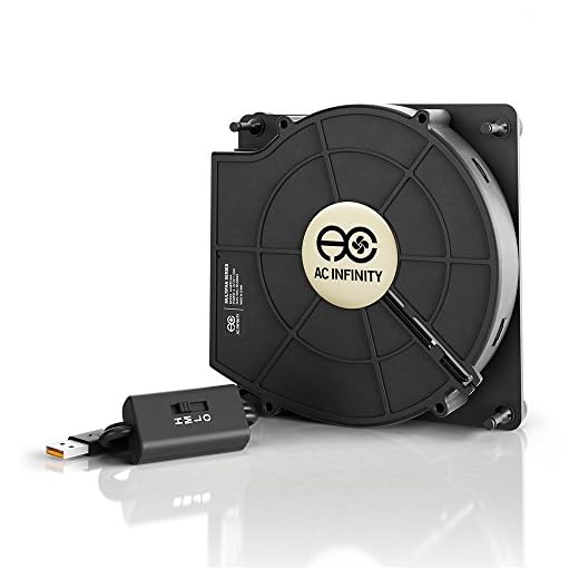 AABCOOLING Super Silent Fan 14 - Leise und Efizient 140mm Gehäuselüfter mit 4 Anti-Vibration-Pads - Ventilator Leise, Computer, Kühlung, Kühler, 8,6 dB(A), 80 m3/h 4 AC Infinity MULTIFAN S2, Leiser 140mm USB Gebläse Ventilator mit Geschwindigkeitsregler, für Receiver DVR Xbox Modem AV Schrank Kühlung