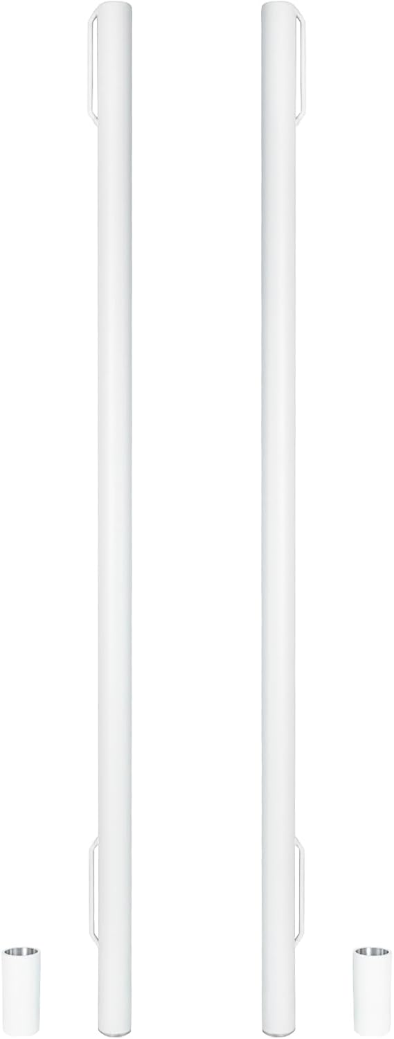 Aoneky 1.5 Inch Steel Pool Volleyball Poles and Ground Sleeves for Permanent Deck Mount Installation, Poles and Sleeves Only (Net Not Included), Volleyball Posts for Inground and Above Ground Pools