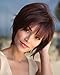 Short Wine Red Wigs for White Women Straight Bob Hair Wigs with Bangs Natural Synthetic Full Wigs for Women Lady Costume Party Wig YM009