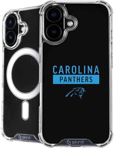 Skinit Phone Case Compatible with MagSafe iPhone 16 - Officially Licensed NFL Carolina Panthers Blue Performance Series Design