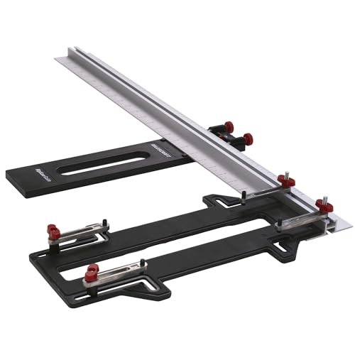 Milescraft 1404 Rip Saw Guide Circular Saw Edge Guide. Straight Cutting Jig. Rip & Cross Cut Large Sheets. Sidewinder and Worm Drive Saws. 24inch Edge Range. All-Metal Base Prevents Flex