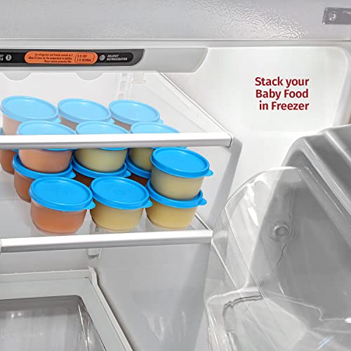 Image of Signoraware Mini Fresh BPA Free Plastic Containers (130ml x 8 | Set of 8 | Blue)