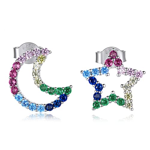 Boucles d'oreilles cristal bleu violet rondes clous confortables pour lobes sensibles