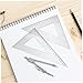 VILLFUL 2 Sets Mathematical Geometry Tool Set Transparent Ruler and Protractor Kit for Students Architects Designers and Engineers for Art Design Building Templates and Drawing