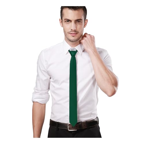 Image of Landisun Black Tie Men Women Solid Skinny Ties Slim Ties Satin Tie