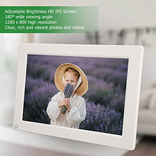 Moldura de Foto Digital Inteligente, Reprodução de Cartão de Suporte de Sensor de Movimento 110-240V