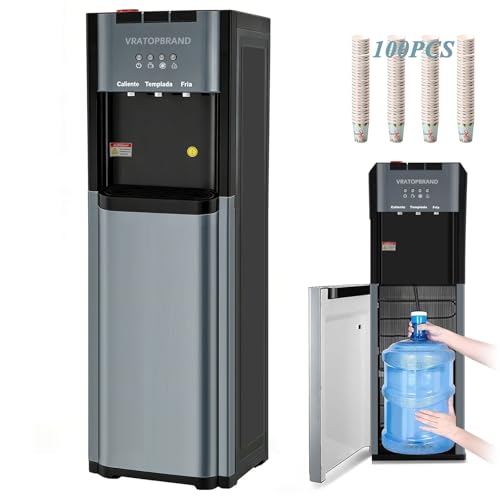 La Mejor Lista de Enfriador de Agua Mabe los preferidos por los clientes. 49 VRATOPBRAND Dispensador de Agua Garrafon 3 en 1 Fría Caliente Ambiente, con Gabinete y Carga Inferior Oculto para Garrafón de hasta 20L, Enfriador de Agua Eléctrico para Hogar...