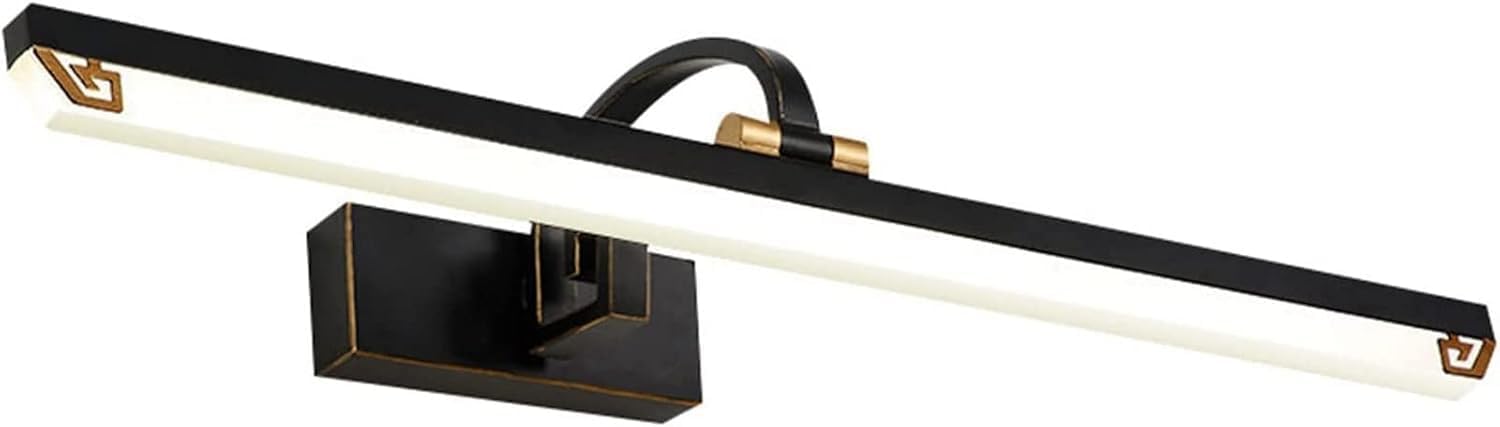 Mirror Light Mirror Front Lights Black European Style Bathroom Vanity Waterproof Dressing Table Makeup Energy-Saving Lamp Mirror Lamp,Ceiling Chandelier (Warm Light 71Cm)/Neutral Light/71Cm