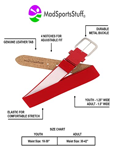 Madsportsstuff Pro Line Softball Socks And Belt Combo (Scarlet, Small) #TOP3