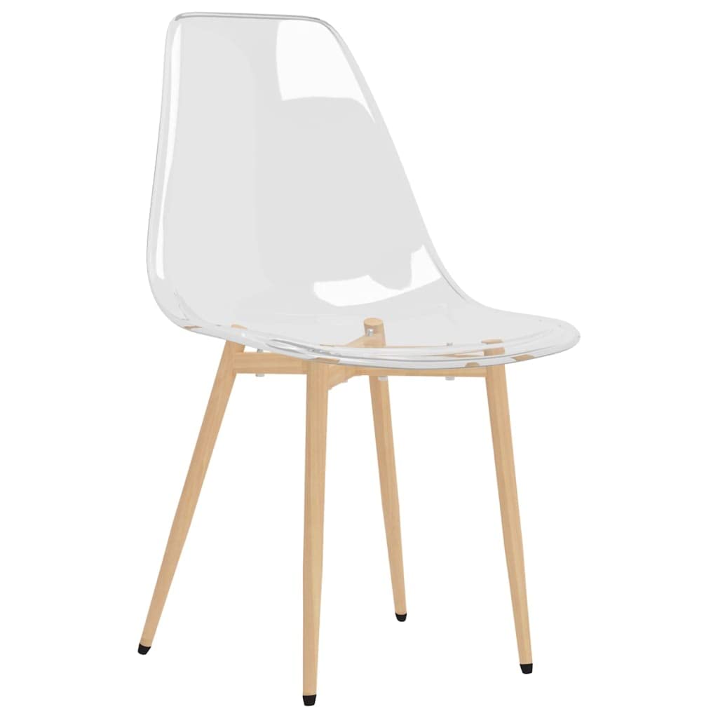 vidaXL Lot de 6 Chaises à Manger, Sièges à Dîner, Chaises de Repas, Meubles de de Salle à Manger Cuisine Maison Intérieur, Transparent Pet