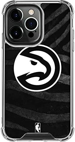 Skinit Clear Phone Case Compatible with iPhone 13 Pro - Officially Licensed NBA Atlanta Hawks Black Animal Print Design