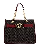 ¡Con este GUESS bolsa tienes un punto culminante absoluto de la moda! El diseño moderno simple se puede combinar perfectamente y lo convierte en un verdadero creador de tendencias. En el enorme compartimento principal tienes todos tus utensilios debajo. Dimensiones: 39 x 30 x 13 cm