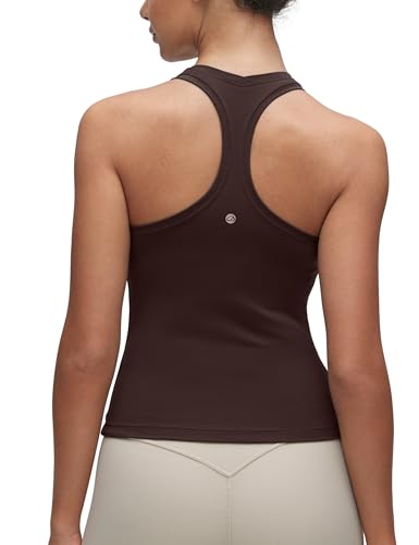 Image of CRZ YOGA Butterluxe Racerback Tank Waist Length | Yoga, Extremely Soft, Tight Fit, Scoop Neck, Sleeveless Tops for Women