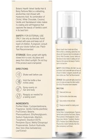 Botanic Hearth Velvet Vanilla Hair Perfume & Body Perfume Mist - 3.4 fl oz — view 7