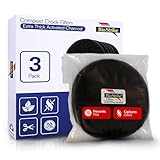 BioStrike Activated Carbon Filter Discs for Kitchen Compost Bin - Odor-Absorbing Charcoal for Compost Bucket - Natural Smell Eliminators (3 Count)