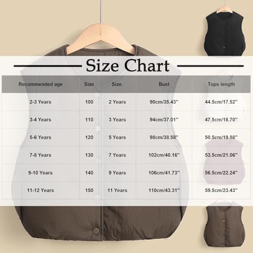 Kids Puffer Vest V-Neck Padded Lightweight Jacket Sleeveless Button Down Tops with Pockets for Toddler Boys Girls3