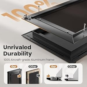 All Aluminum Dog Door for Exterior Door, Large Doggy Door, Heavy Duty Pet Door, Double Magnetic Flaps, Thermal Tnsulation, Energy Efficient, Sliding Lock Panel (Pets Up to 110Lb) All Aluminum Dog Door for Exterior Door Large Doggy Door Heavy Duty Pet Door Double Magnetic Flaps Thermal Tnsulation Energy Efficient Sliding Lock Panel Pets Up to 110Lb