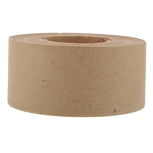STOBOK 2 Pcs cinta de papel kraft Impermeable centro exterior activado escribible butilo packing tape waterproof tape accesorios de embalaje cintas de embalaje de papel cinta para embalar