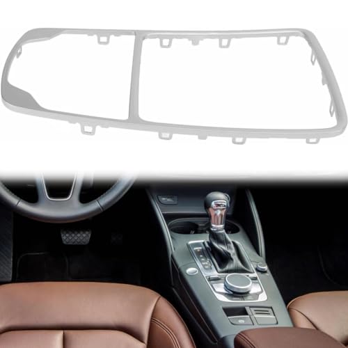 FCBJX Center Console Gear Shift Panel Cover Surround Trim for 2013-2020 Audi A3 S3 RS3 Interior Frame Front Chrome ABS 8V0864260B3Q7 8V0864260A