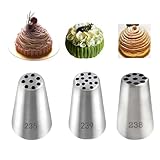 押出ノズル押出ノズルパイプ先端押出器モンブラン口金3点セット8穴9穴13穴表装セットベーキング押出器ステンレスレースケーキ装飾ベーキング工具表装工具デザート装飾