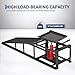Hydraulic Car Ramps 2 Pack - 11000Lbs Capacity Low Profile Vehicle Ramps for Oil Changes, Trucks, Trailers & Garage Auto Repair, Heavy Duty Steel Construction, Black