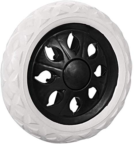 1Pcs Shopping Cart Wheels Trolley Caster Replacement 6.5 Inch Dia Rubber Foaming Black