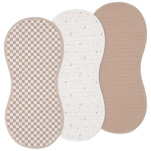 Hahafelt 3 Pcs Baby Changing Pad Liners,Elegant Style,Brown