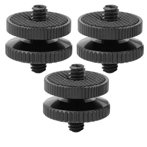 MEXRUMI 3 Pièces Adaptateur Griffe Camera Daptateur Hot Shoe Vis D'Adaptation Filetage 1/4 Vis De Trépied 1/4 Pour Microphone Flashs Moniteur Appareils Photo Caméscopes