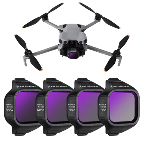 Image of K&F CONCEPT ND Filter Set Compatible with DJI Mini 5 Pro, (4 Pack) ND8 ND16 ND32 ND64 Snap On Multi-Coated HD Optical Glass Neutral Density Drone Camera Lens Filter Accessories