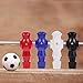 BESPORTBLE 4PCS Foosball Men, Soccer Player Set - Plastic Replacement Parts for Football Table (Black, Blue, Red, White )
