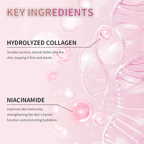 Collagen Jelly Cream,Hydrating Skin Treatment Firming,Niacinamide & Hydrolyzed Collagen,Anti Aging Moisturizer,Wrinkle for Youthful Glow,Nourishing Infused Gel Cream for All Skin Types - Image 3