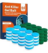 64 PCS Ant Killer Gel Bait Stations, Extra Strengthen Ant Bait Traps, Long-Lasting Effective Pest...