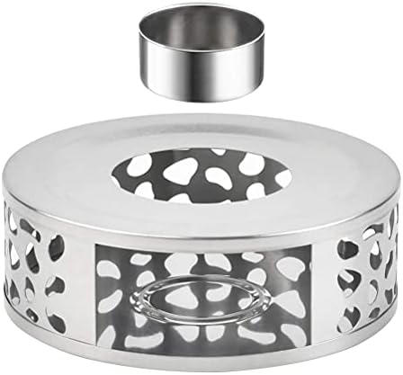 Stainless Steel Tea Warmer Teapot Coffee Food Warmer with Tealight Candle Holder for Borosilicate Glass Teapots