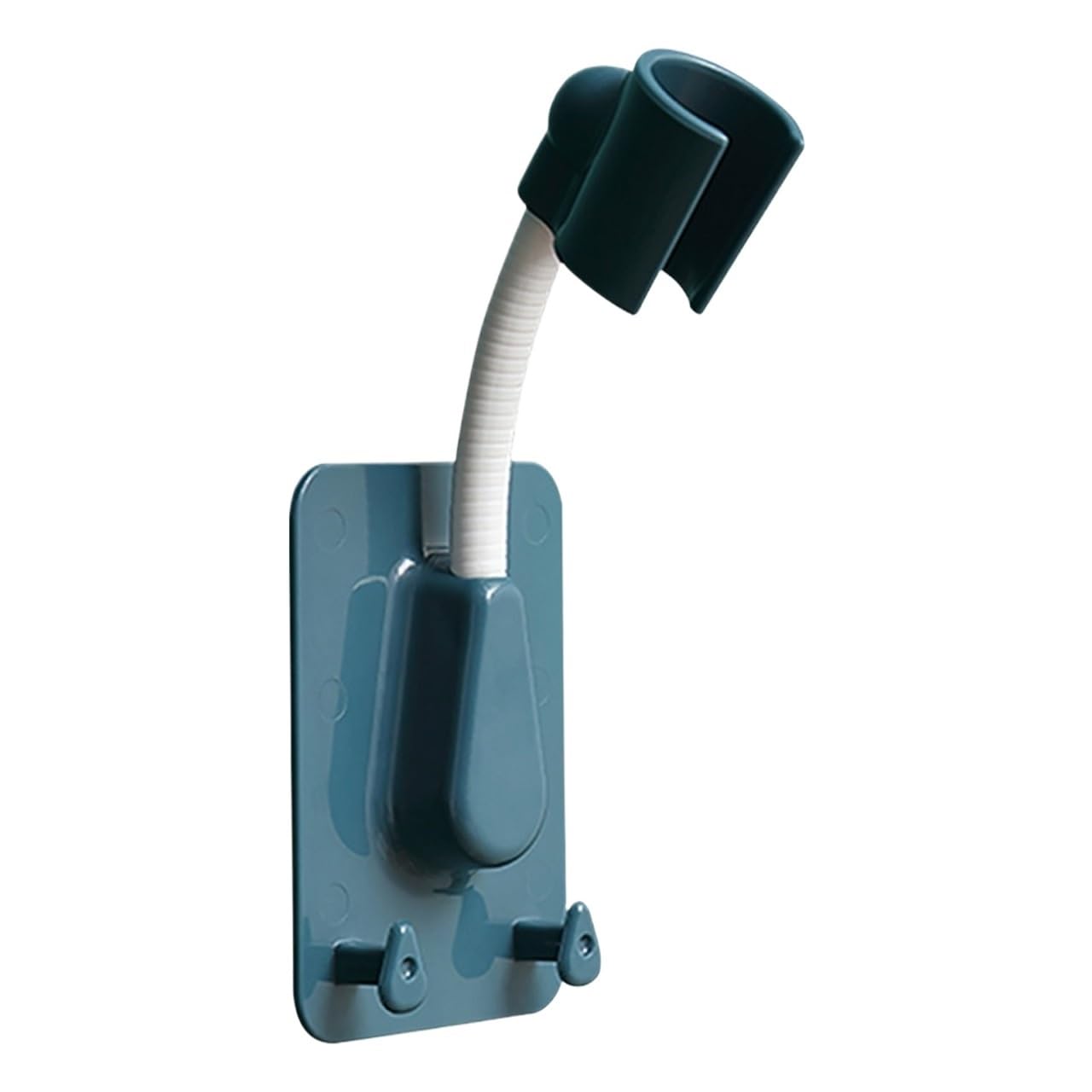 Kldcfhdr Blue 1Pcs 360° Self-Adhesive Shower Holder With 2 Hooks(Blue)