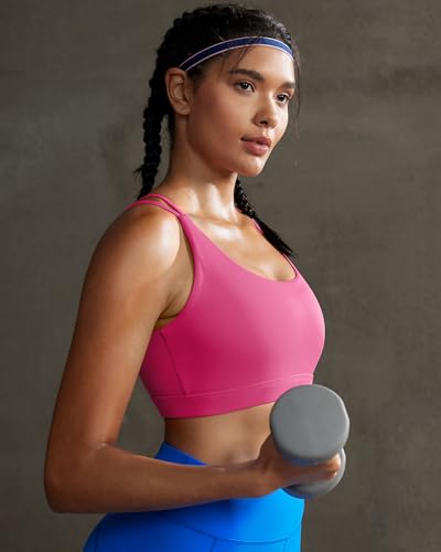 Image of RUNNING GIRL Sports Bras for Women,Padded Sports Bra Tank Top Sexy Crisscross Back High Impact Longline Workout Yoga Bra