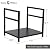 Sophia & William 17" Small Indoor Outdoor Metal Firewood Rack, Black Log Holder Wood Rack to Store Logs, Heavy-duty Firewood Stacking Rack for Fireplace Fire Pit Stove BBQ, 17.5"H * 15.7"W * 12.5"L