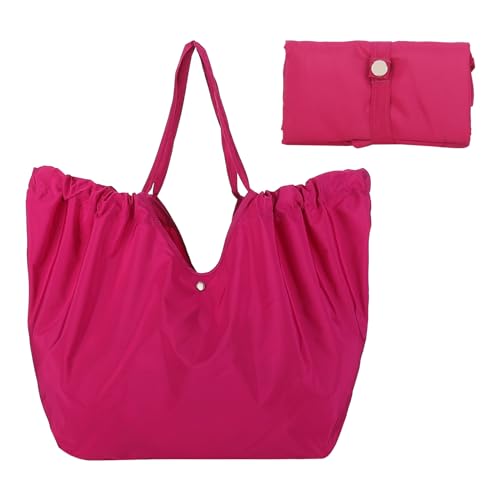 Portable-Grocery-Tote-Bag-for-Women-Waterproof-Shopping-Bag-for-Groceries-Machine-Washable-Reusable-Fashion-Cloth-Bag-for-Beach-Work-Sport-Red Portable Grocery Tote Bag for Women Waterproof Shopping Bag for Groceries Machine Washable Reusable Fashion Cloth Bag for Beach Work Sport Red