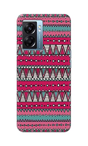 Image of Printed Hard Back Cover Case for Oppo A57 5G | Oppo A77 5G Back Cover (Geometric Vintage Pattern) -1803