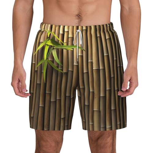 Short de bain respirant homme imprimé bambou parfait pour le surf et la plage