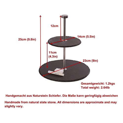 EGenuss Alzata per dolci a 2 piani in ardesia |