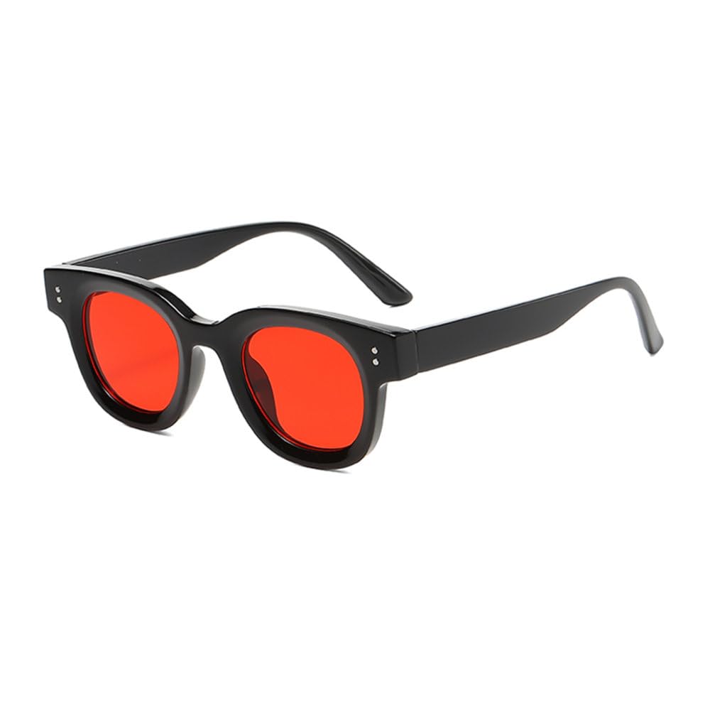Modische Retro-Sonnenbrille aus Seeglas mit elliptischem Rahmen, verdickter Kleiner Rahmen, minimalistische Sonnenbrille