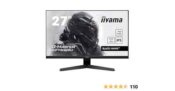 iiyama G-Master G2740QSU-B1 27 Inch IPS LCD,75Hz, 1ms, FreeSync , 2560x1440, 250 cd/m² Brightness , 1 x HDMI, 1 x DisplayPort, 2 x USB, 2 x 2W Speakers