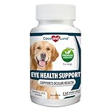 Coco and Luna Eye Support for Dogs - Vision Supplement for Dogs - Eye Vitamins for Dogs, Antioxidant - with Omega 3 EPA & DHA Fatty Acids, Lutein + Astaxanthin – 120 Chew-able Tablets