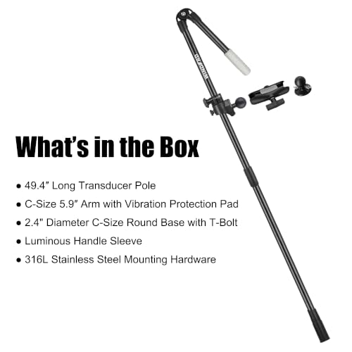 Image of Aluminum Live Sonar Scope Transducer Pole DIY for Kayak Boat