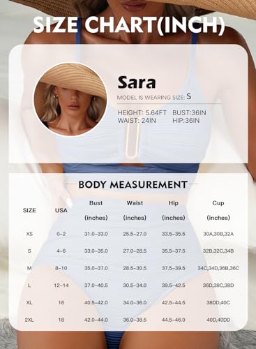 Image of Herseas 2 Piece Bikini Set U-Wire Cutout Popular Swimsuit High Waisted Textured 2026 Summer Beach Swim Bathing Suits