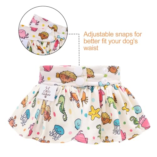 Image of CuteBone Dog Bikini Dress, Stylish Swimsuit Costume for Small Dogs, Comfortable & Adjustable Puppy Bathing Suit, Soft Outfit Pet Apparel for Beach, Pool and Summer Fun DB36S